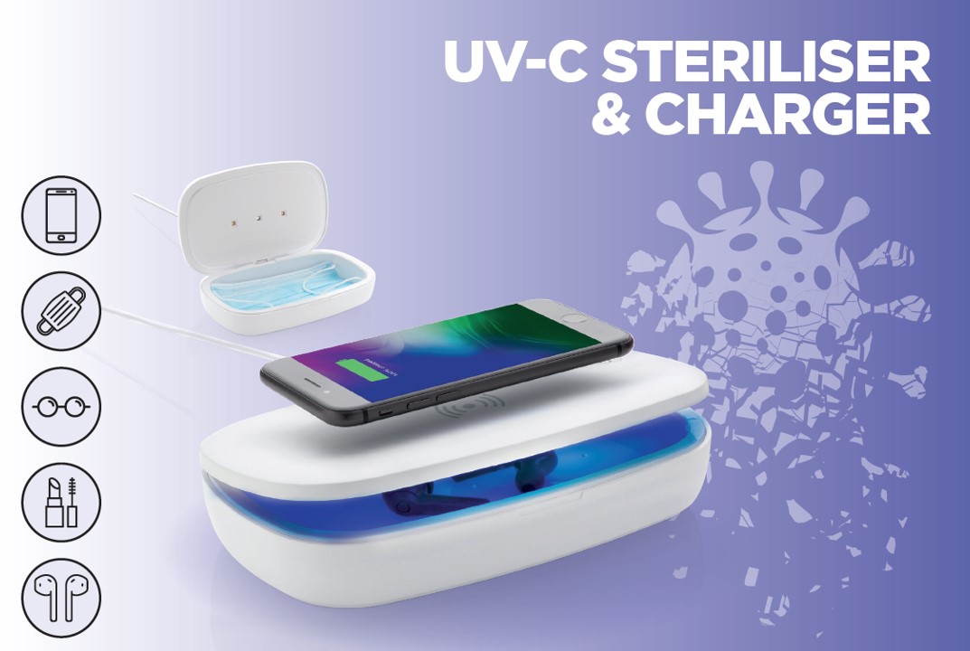 UV-C Steriliser Box with Wireless Charger