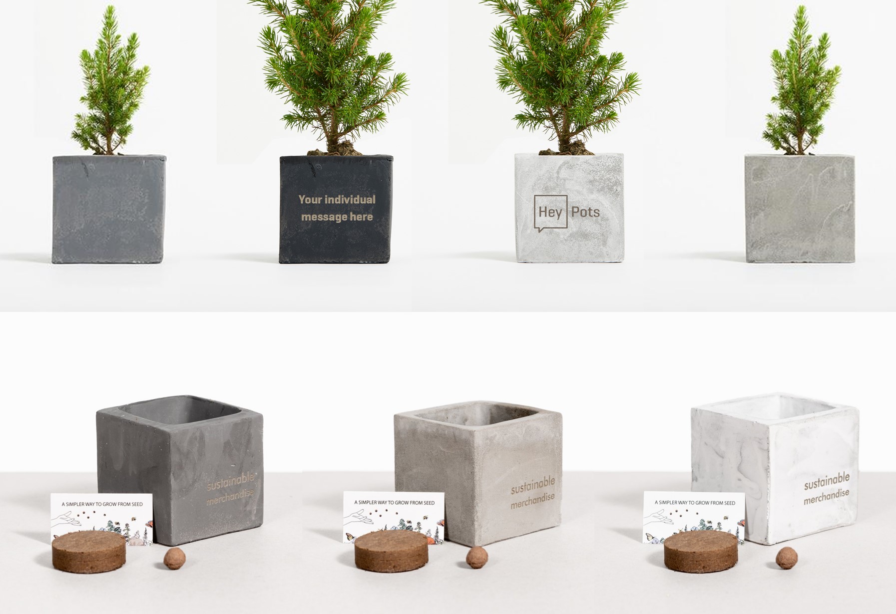 Branded Concrete Plant Pots